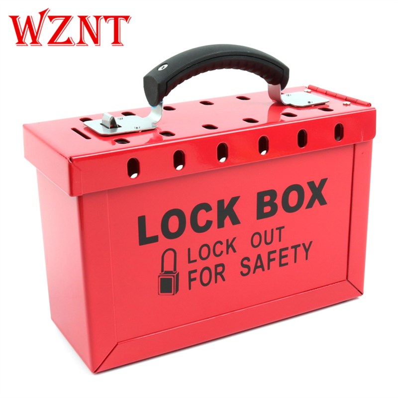 便携式钥匙共锁箱金属锁具站带孔多人管理箱安全锁具集群箱手提箱