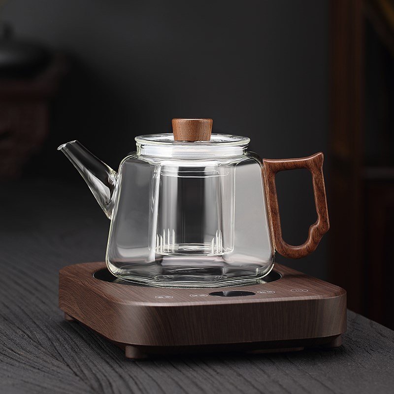 2024新款玻璃煮茶壶加厚耐高温小型煮茶器办公室个人养生壶套装