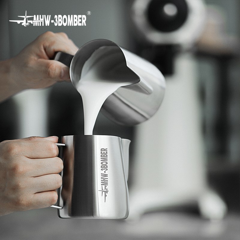 MHW轰炸机拉花鹰嘴不锈钢尖嘴拉花缸意式咖啡奶杯450ml特别版3.0