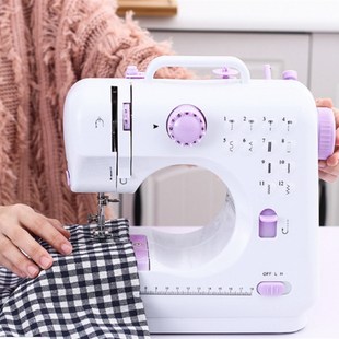 家用小型缝纫机迷你 缝衣锁边多功能电动台吃厚DIY缝纫车佳艺505A