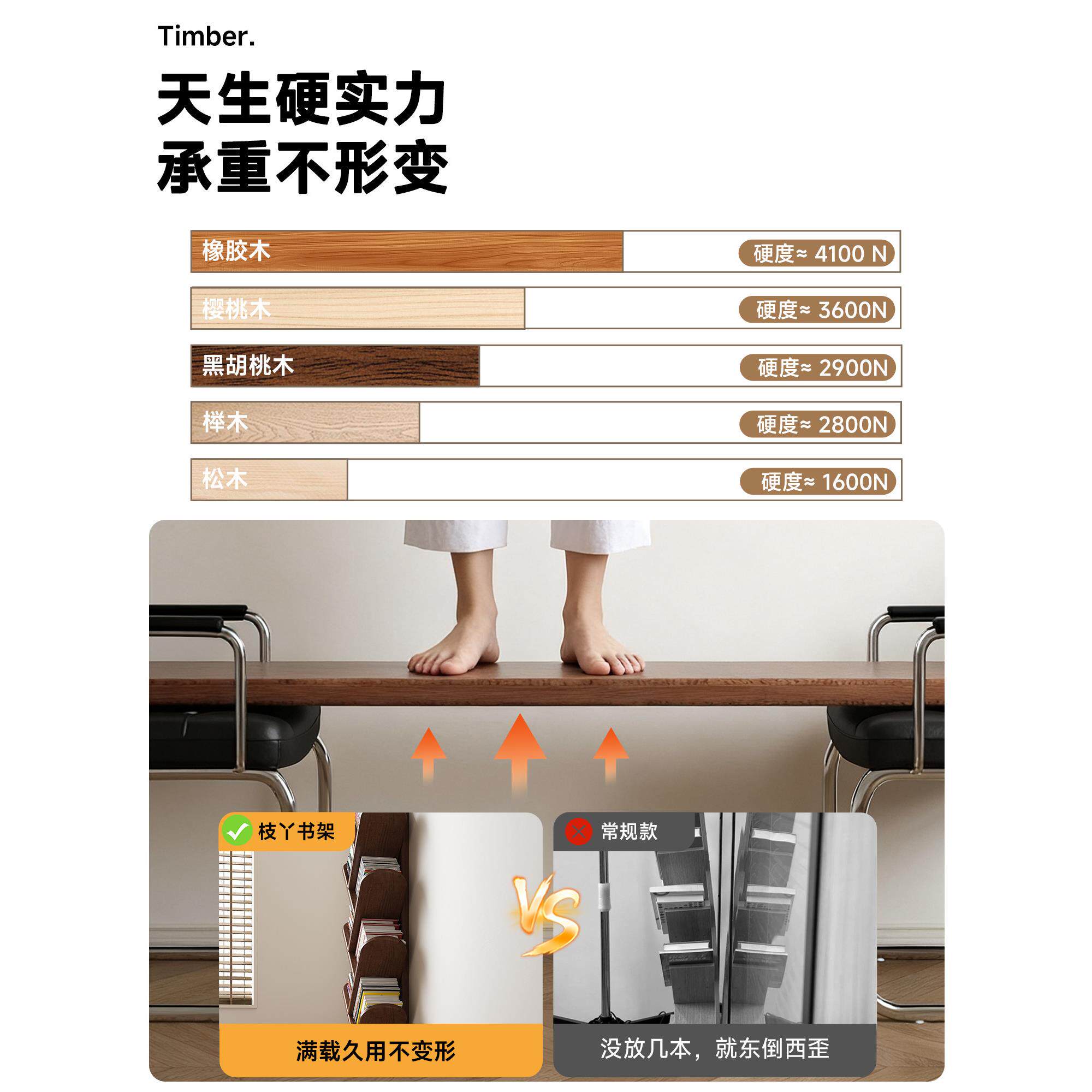 实形书架物电视机旁落地置木架靠墙一体多层展示架转树CA119-26角