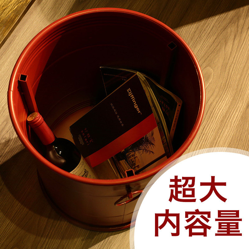 loft复古铁艺铁皮凳子美式油桶凳吧椅圆凳储物凳咖啡酒吧创意摆件