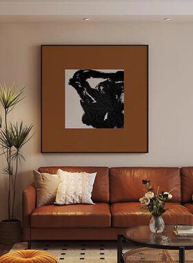 光影心渊 中古风简约美拉德抽象装饰画设计师款小众艺术卧室挂画
