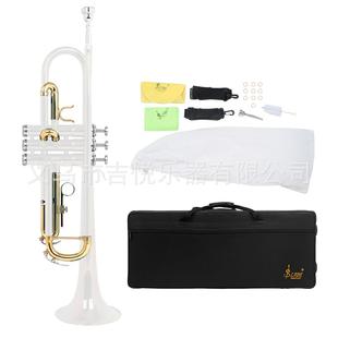 白金色小号铜管西洋乐器降B调三音小号学生初学者成人专业演奏