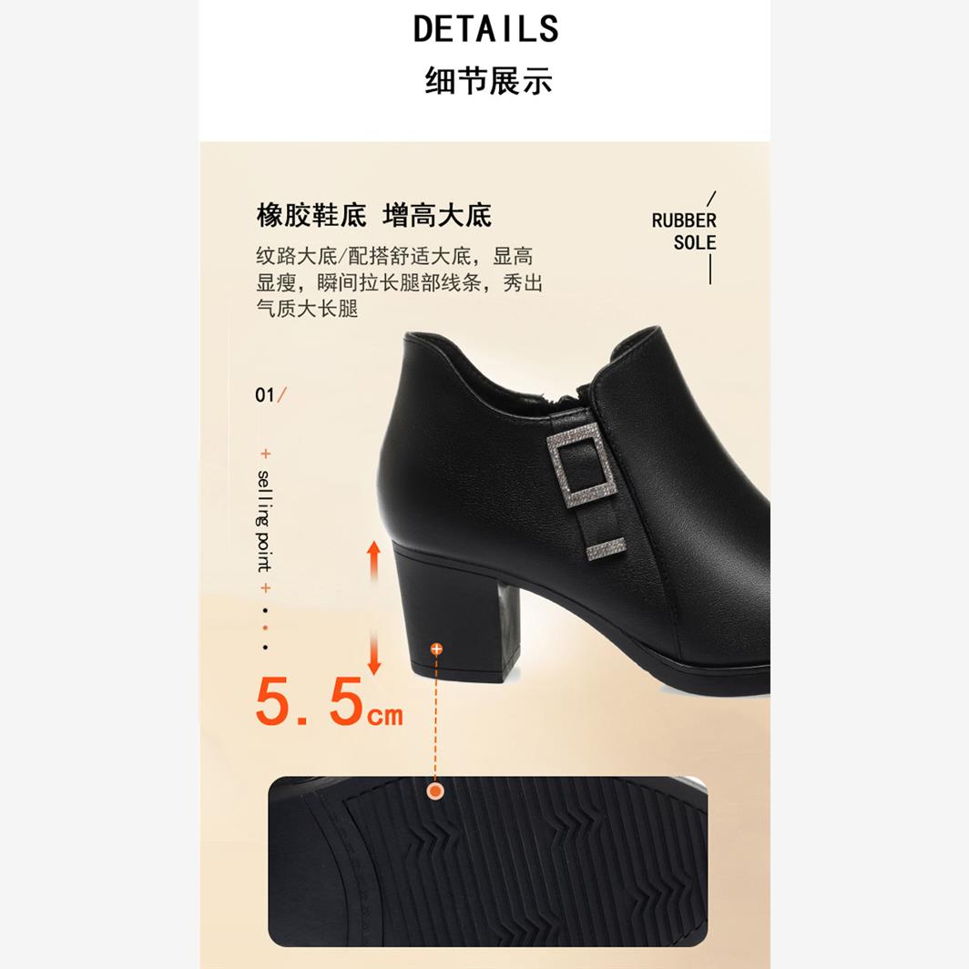 中年女士皮鞋妈妈工作鞋