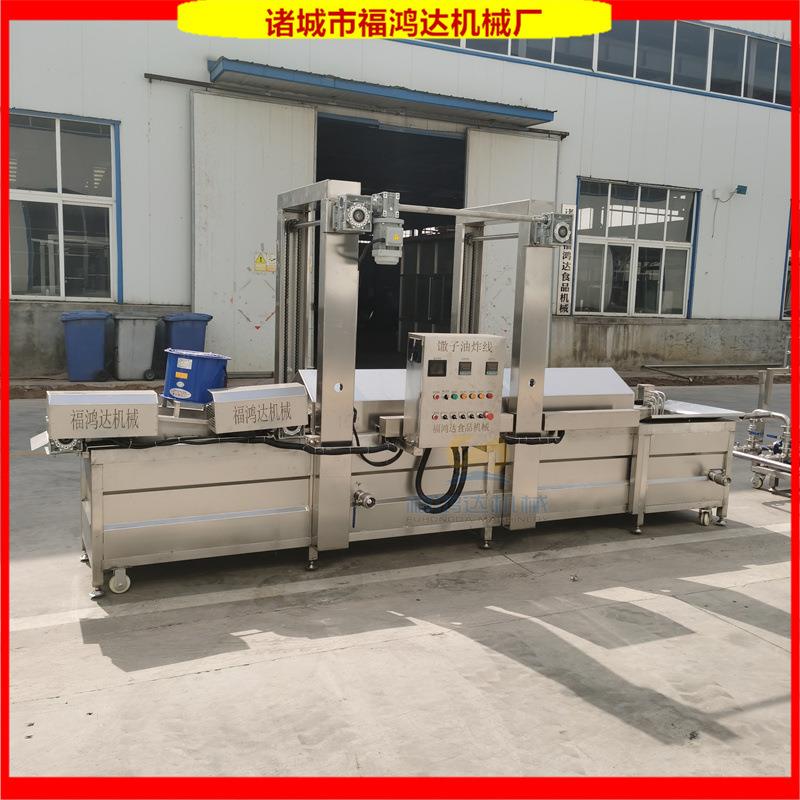 春天妇罗小黄花鱼油炸设备炸鱼块机器隧道式多油鱼炸机流DJC水线