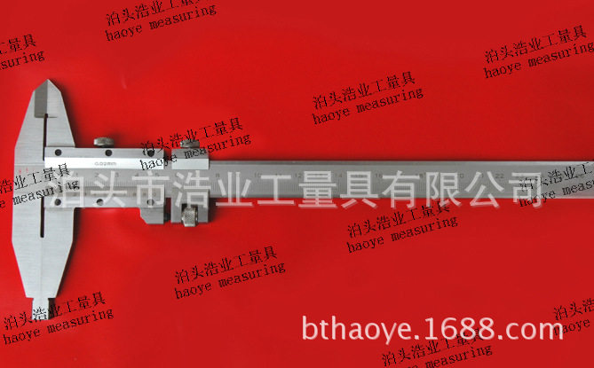 开式斜面微视差游标卡尺 自锁卡尺 双内外爪 双刀单向爪卡尺0-300