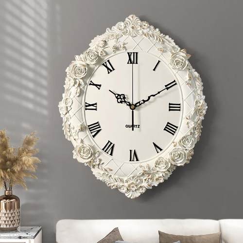 简约现用代音家钟表挂钟客厅RSL静高档装饰艺术挂石英钟餐厅酒店