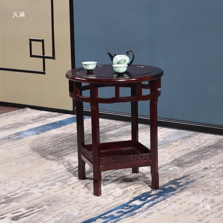 具家酸枝木茶几中式10966实木角几边茶几桌仿古客厅小置物架茶水