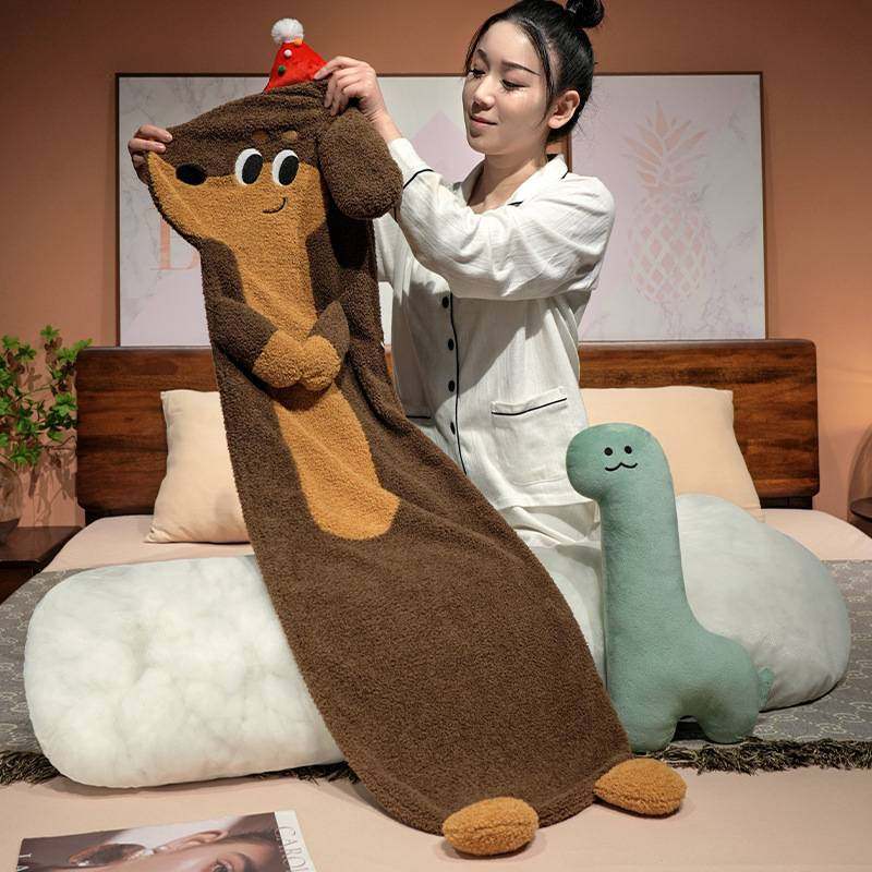 腊肠狗长条抱枕女生睡觉床上夹腿侧睡枕头大号玩偶沙发床腰靠
