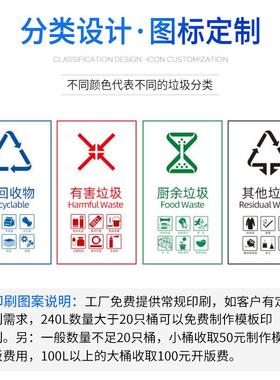 环卫圾桶660L11垃00L大型挂广东业YZ-1100A塑料大号绿色车脚物踏