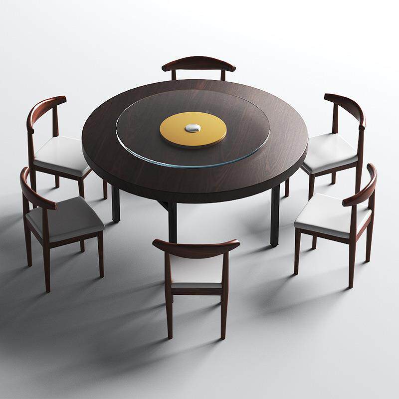 实木圆餐桌转型盘小户家用折叠饭水曲柳大圆桌面酒桌店饭店餐商用