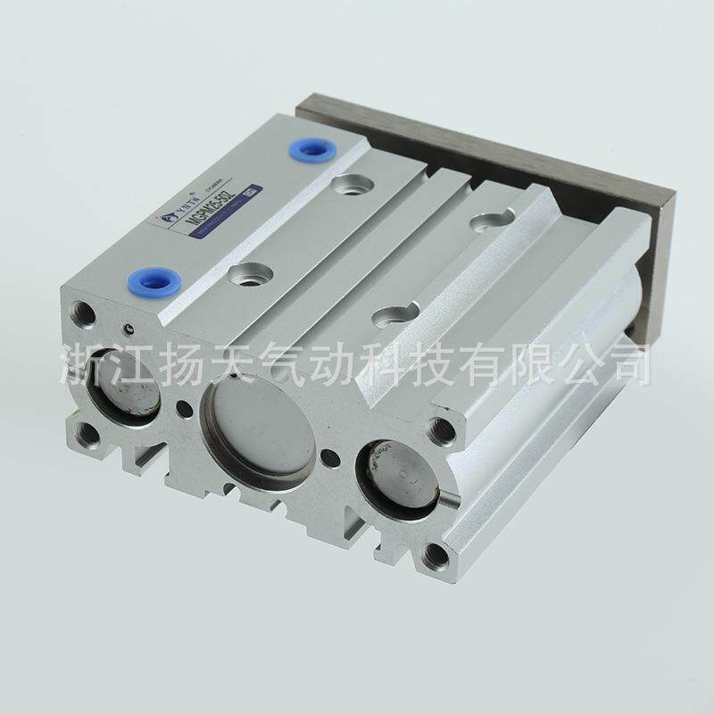 带导杆三轴MC型新款薄型用缸径52X50薄型双作S三杆气缸精CQW密高