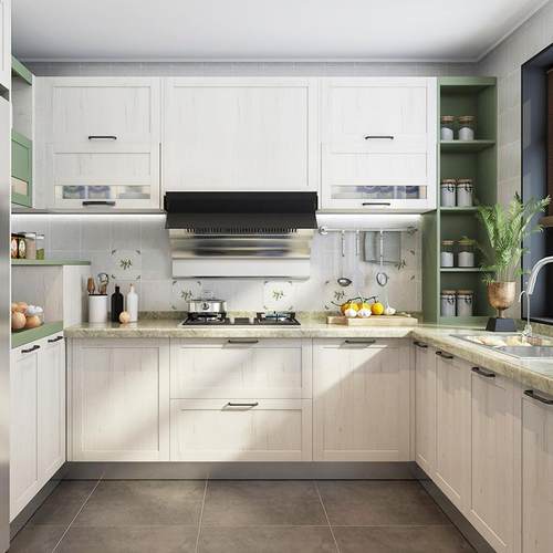 南京整体橱柜柜简易组装经济子型房水槽柜一体厨碗柜2022柜灶台家