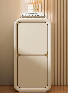 户型床头柜窄款现代约型BTF窄小免安装轻小奢窄边柜奶油风小床简