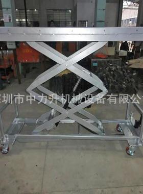 303540不锈钢移动电平动车升降平台不锈钢手推电升充电式台车