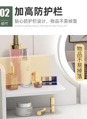 妆台约小型租屋用卧室客SYL厅现代简化妆出台带梳灯镜子化妆小桌