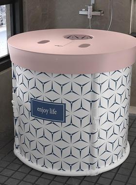 折叠泡澡用桶大人21803免澡装安一秒速开浴桶家洗桶儿童沐浴桶