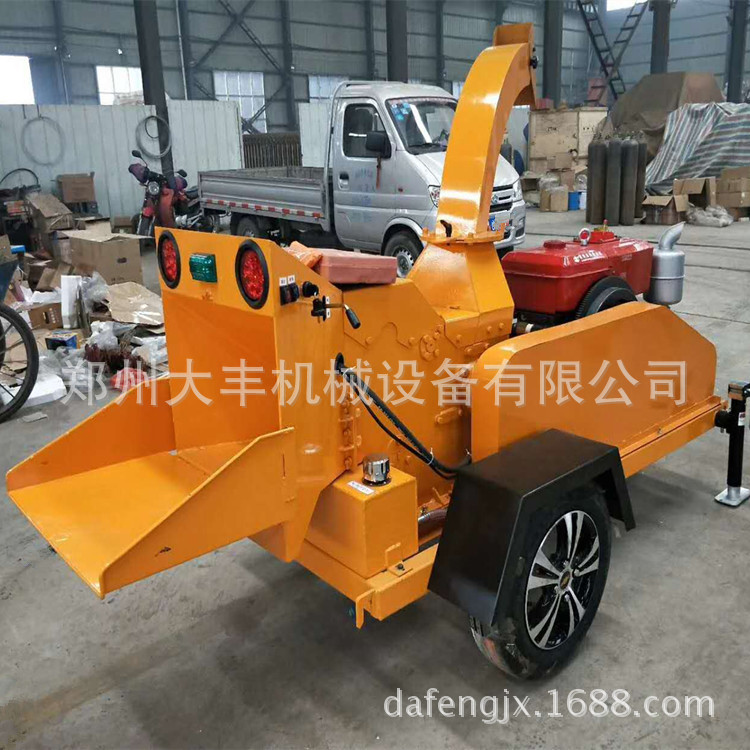 柴油机小型木屑树叶粉碎机