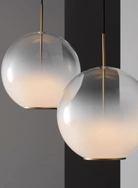 现代简约书客厅奶白渐变色玻璃餐厅HMDD308灯具个吧性房室台卧床