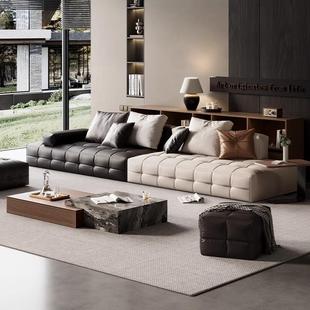 现代视觉轻奢简约公司接待区沙发茶几组合套装一字直排型2025新款