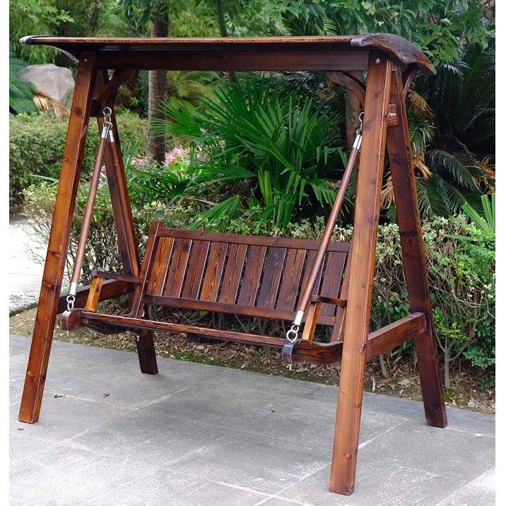 户外实木秋千吊椅室内成人儿童双人吊床庭院花园吊篮摇椅庭院秋千