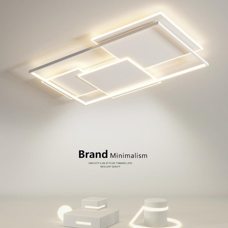 现代简约大气客厅灯2024年新款极简长方形吸顶灯主卧室灯智能灯具