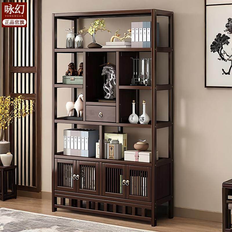 博古架茶室茶柜放茶叶的置物架多功能靠墙古董摆放架茶壶展示柜子,住宅家具,多宝格/博古架,淘宝优惠券,粉丝福利购,淘宝优惠卷