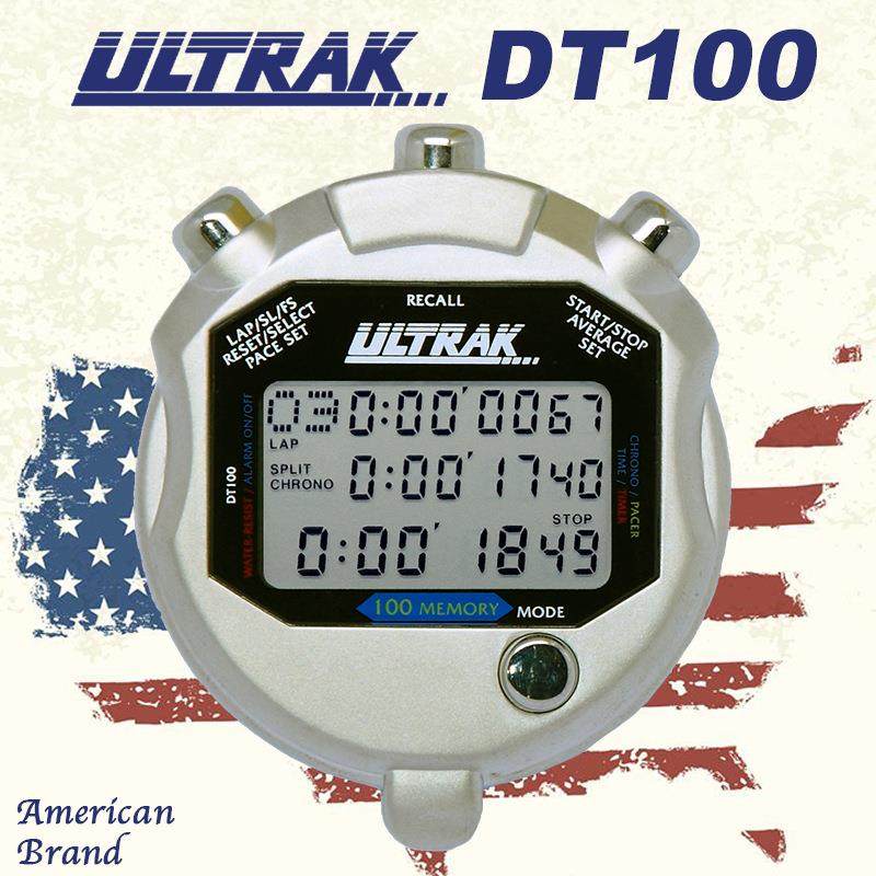 电子秒表DT100定尔志ULTRAK奥赛克100道3排显示计时器田径训练