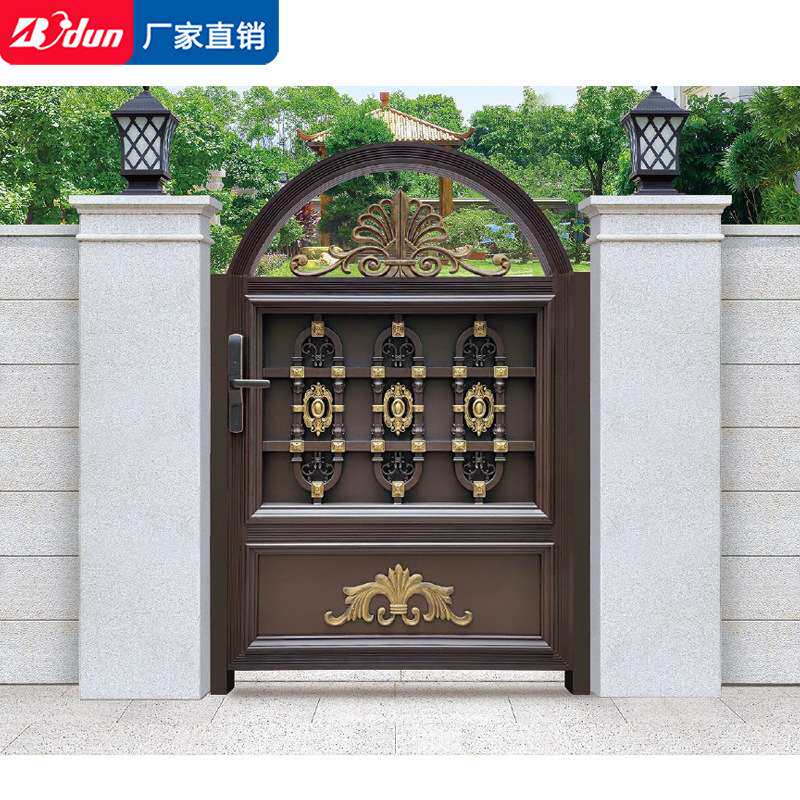 博盾高端铝艺庭院大门乡村院子小门花园拱门别墅铝合金小院单开门