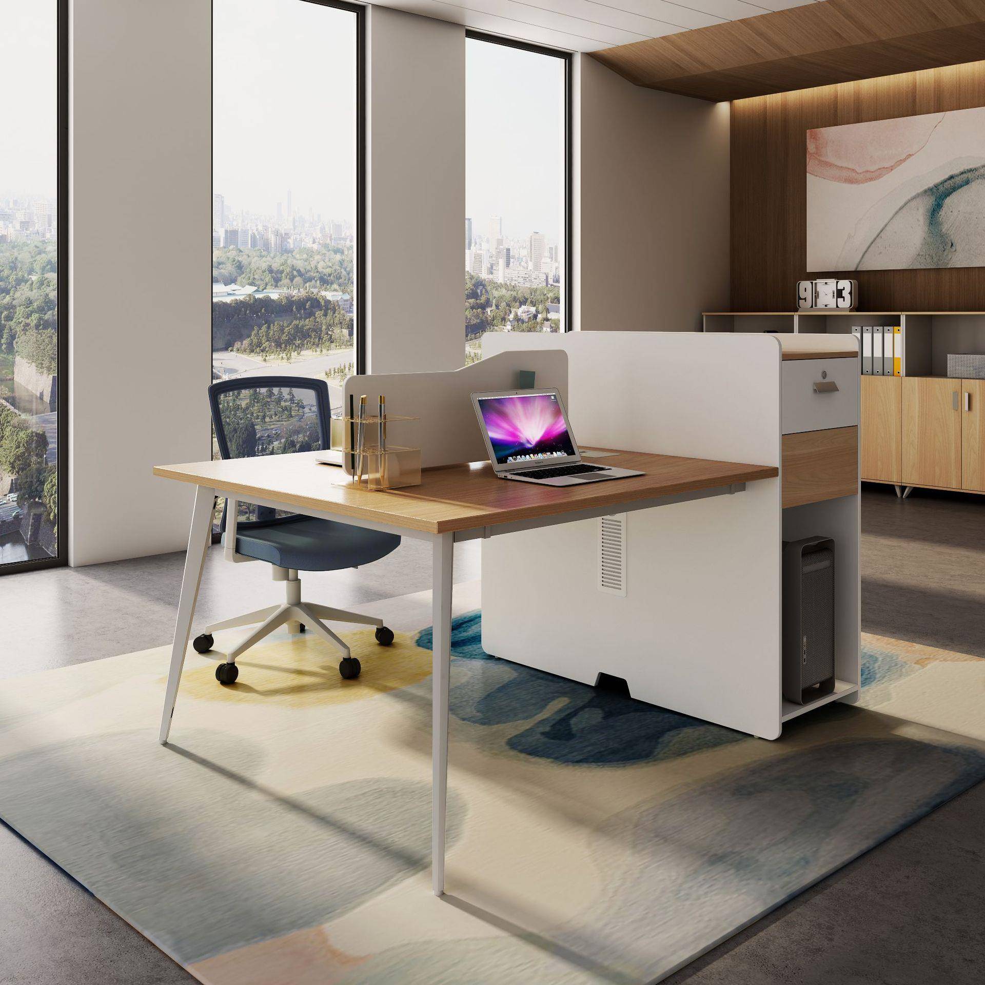 上海办公家具职员办公桌组合简约现代屏风卡位工作位两人员工桌