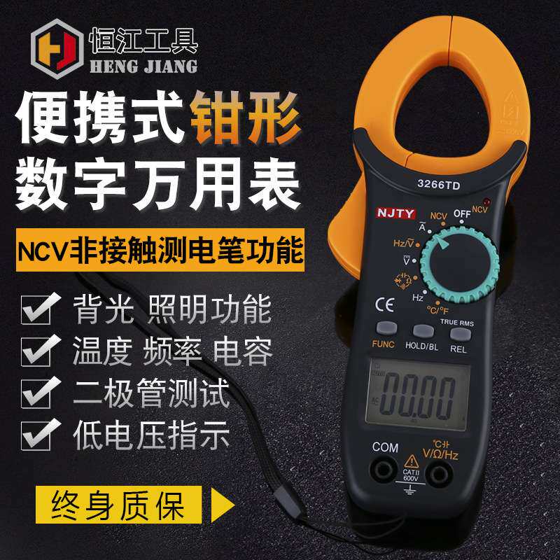 厂家 天宇手持式防烧钳形万用表 TY3266TD钳形电流表精密