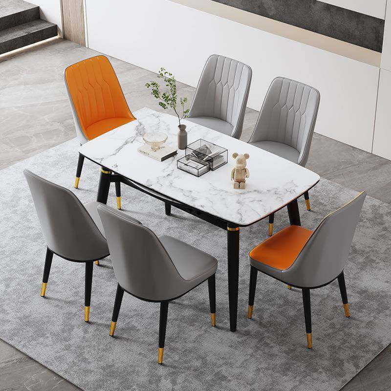 岩板餐桌椅组合伸缩实木现代简约轻奢家用小户型吃饭折叠可变圆桌