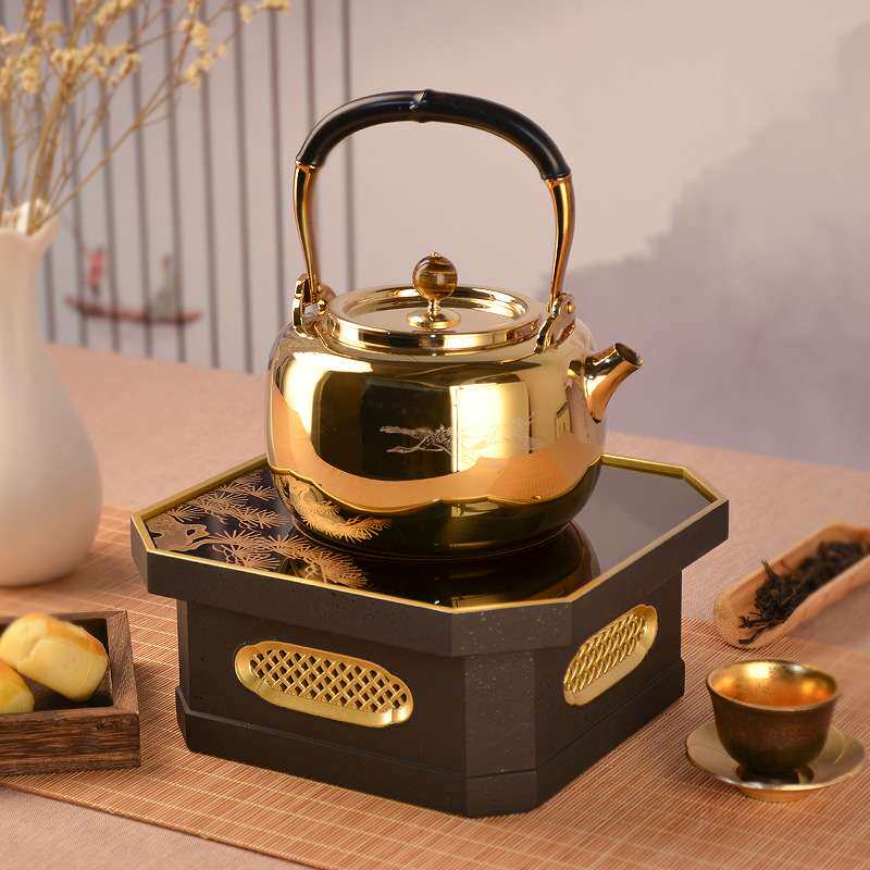 莺歌烧四方八角电陶炉茶炉静音家用台式煮茶器带遥控烧水煮茶炉