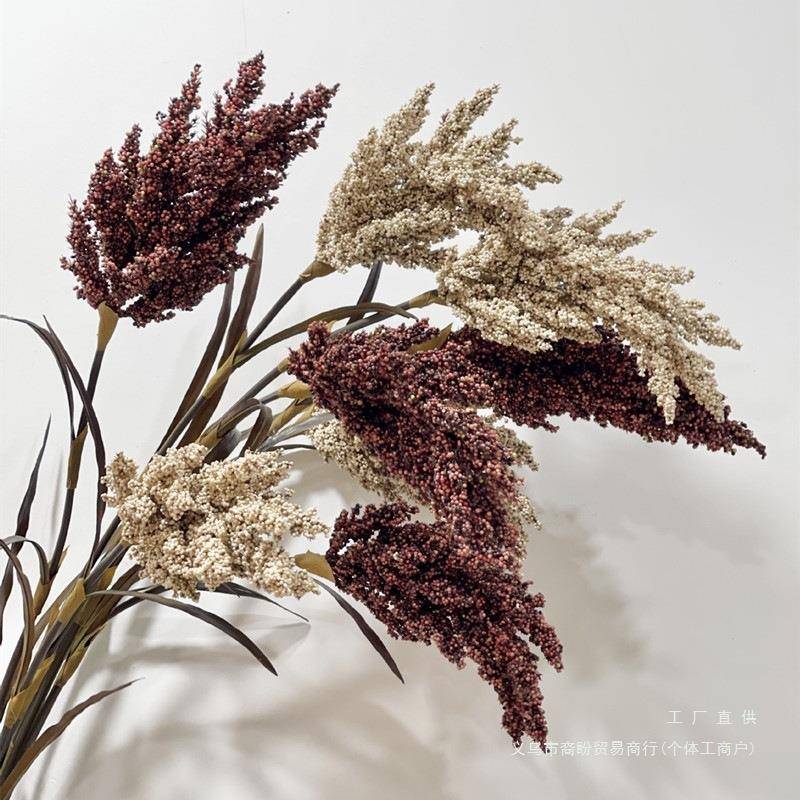 新款芈阳高粱干花秋实长枝插花客厅装饰花艺田园乡村艺术拍摄道具