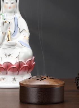 供佛环香香炉家用佛堂供奉上香沉香薰香茶道高级感中国风琴炉摆件