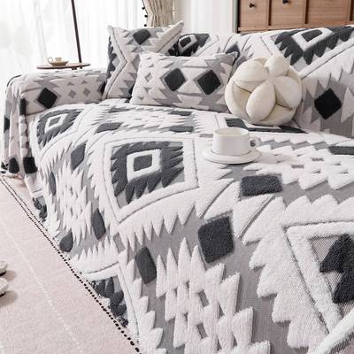 波西米亚风亲肤高克重舒棉绒沙发巾2025新款一整张沙发毯盖布