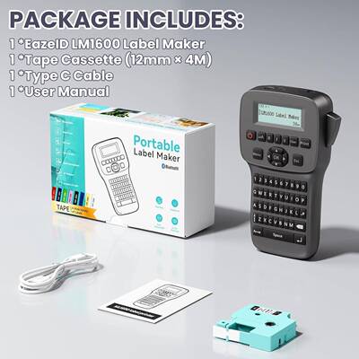 LM1600 标签色带打印机商用工业便携式热转印键盘线缆标签打印机