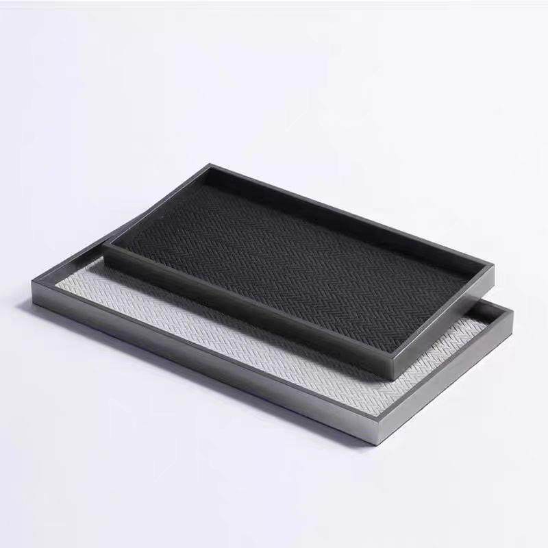现代简约皮革金属长方形托盘置物收纳创意摆件茶几桌面酒店样板间,电子元器件市场,其它元器件,淘宝优惠券,粉丝福利购,淘宝优惠卷