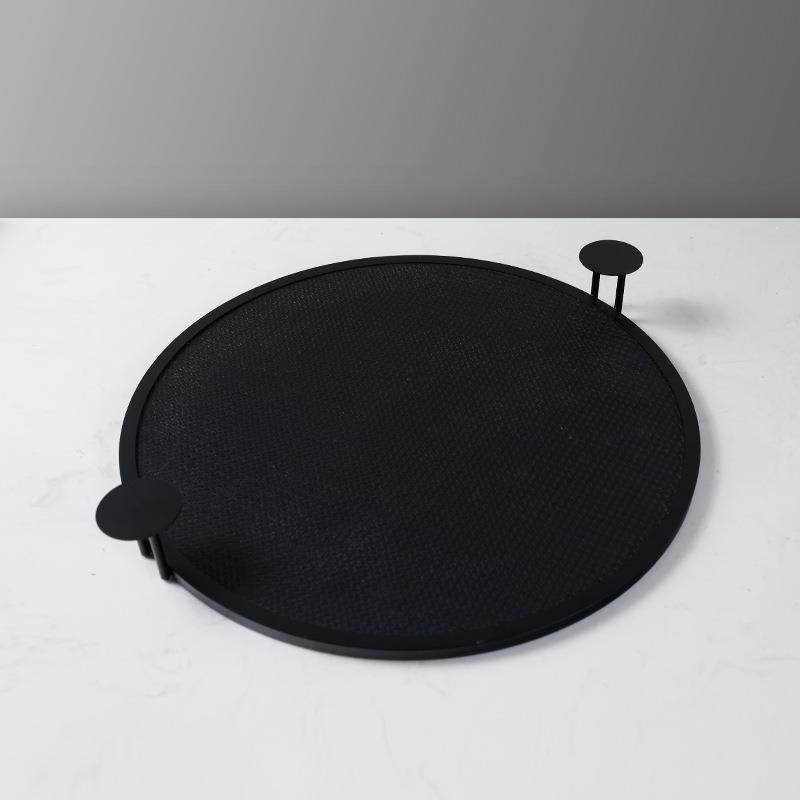 现代简约轻奢皮质首饰金属托盘几何圆形桌面收纳置物盘工艺品摆件,电子元器件市场,其它元器件,淘宝优惠券,粉丝福利购,淘宝优惠卷