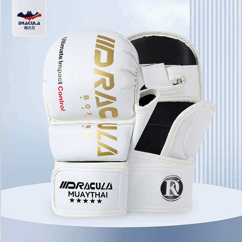 超纤半指拳套MMA成人散打搏击训练格斗男分指露指拳击手套