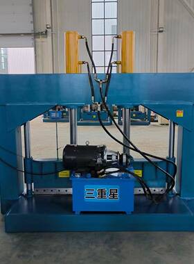 PE塑料管液压铡刀机单杠龙门切刀机废旧防晒网油压切料机