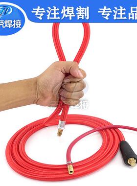 ITG风冷焊炬氩枪弧焊WP17FV焊枪头总成柔TIG氩弧性带阀红色编织橡
