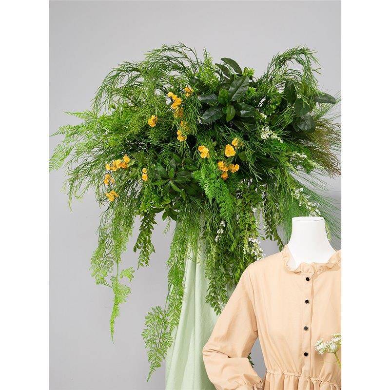 森系壁挂花艺装饰墙面绿植真花橱窗挂饰植物插花婚礼舞台背景花