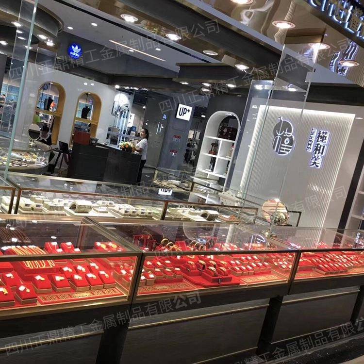 全套商场黄金首饰展柜珠宝柜烤漆玻璃展示柜玉器饰品 陈列柜