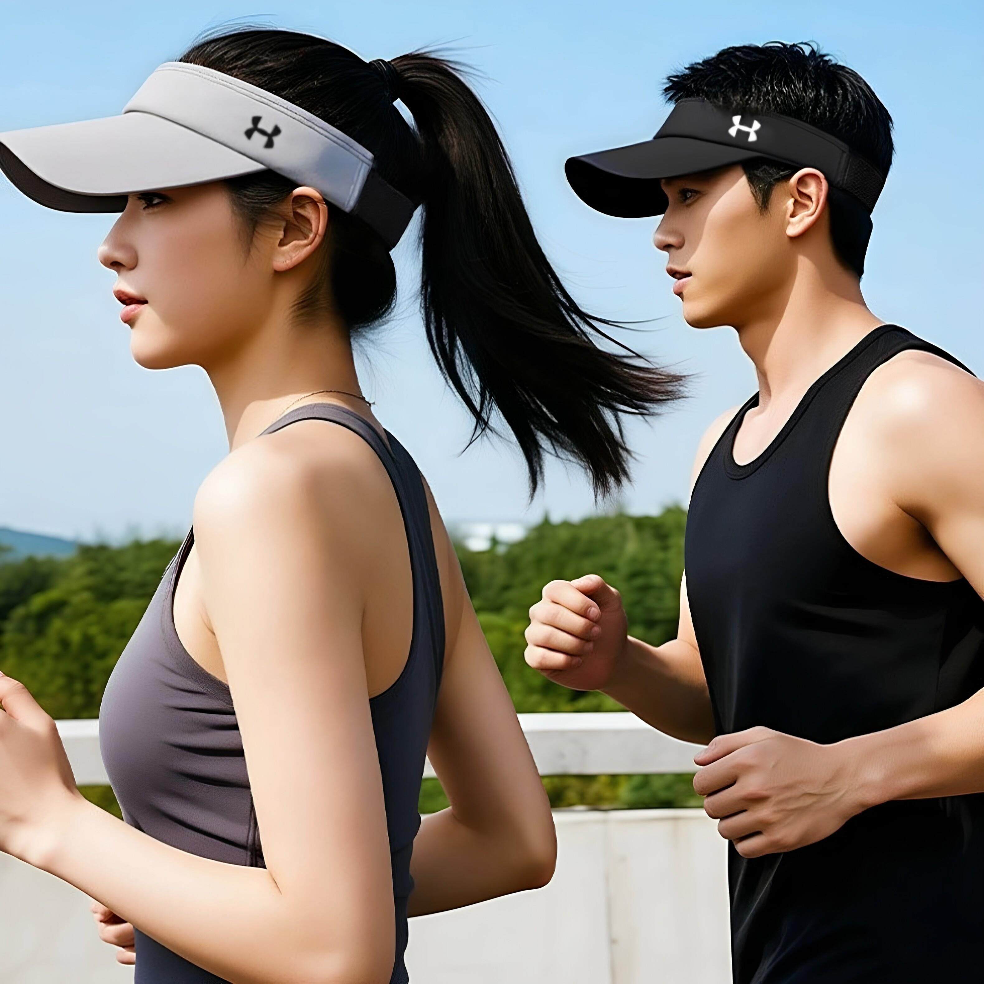 夏季户外运动骑行跑步空顶帽 男女自行车小帽 透气防晒速干遮阳帽