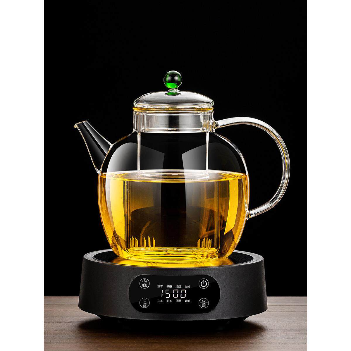加厚耐热全玻璃煮茶壶大容量养生煮茶器烧水泡茶壶家用电陶炉套装