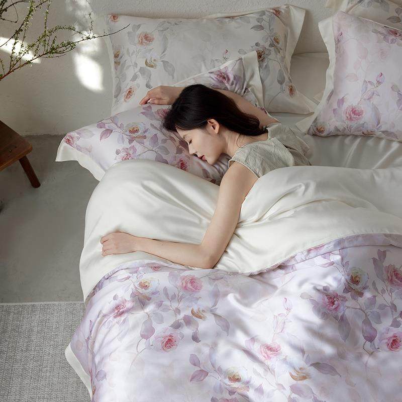 高档A类60s冰丝凉感LF兰精天丝四件套丝滑裸睡亲肤床单被套床品