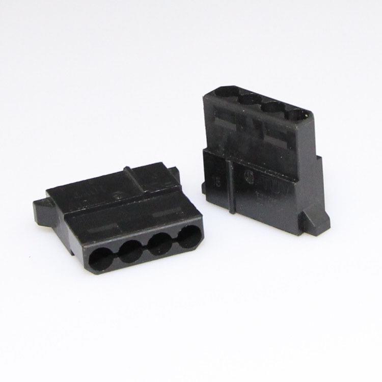 电源5.08大流量胶壳插头大4P公母壳连接器冷压接线端子插件
