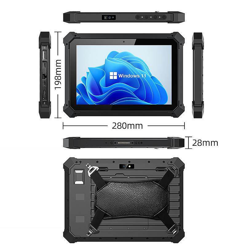 10寸工业手持windows三防平板电脑扫描RFID数据采集指纹可加lora